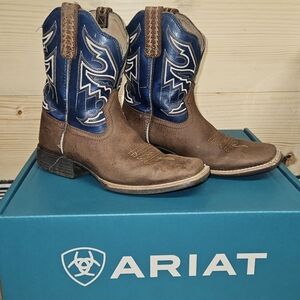 Ariat Brown and Blue Western Boots